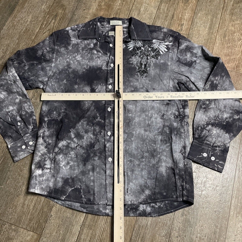 Eighty Eight Affliction Style Button Down Shirt G… - image 3